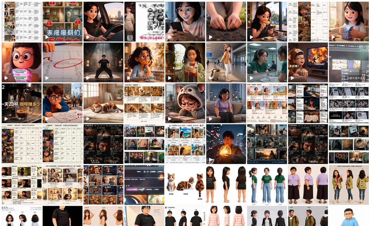 AI 動畫作品集錦 — 角色、分鏡、場景到成品的多元創作